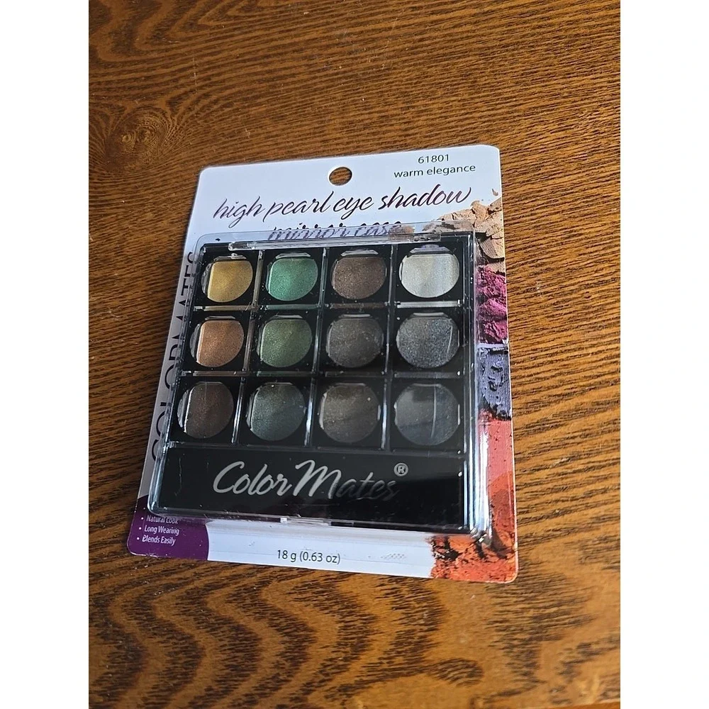 Colormates High Pearl Eye Shadow With‎ Mirror Case 12 Colors Warm Elegance 61801